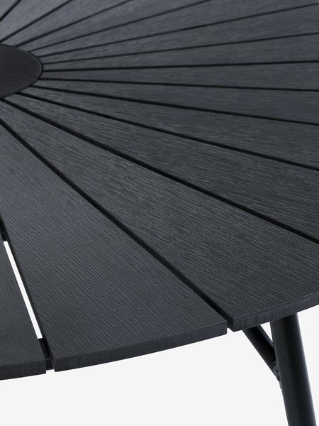 Záhradný stôl RANGSTRUP Ø130 čierna/čierna