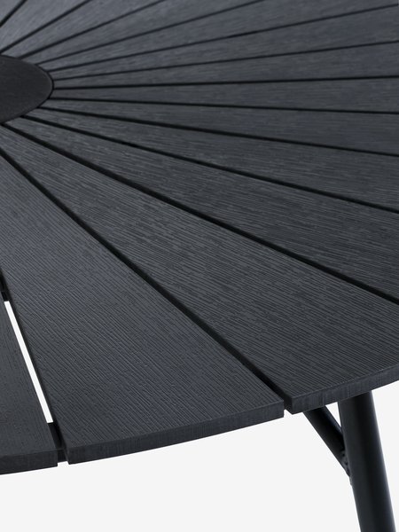 Tavolo da esterno RANGSTRUP Ø130 cm nero/nero