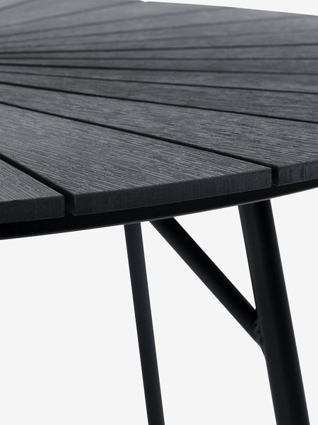 Záhradný stôl RANGSTRUP Ø130 čierna/čierna