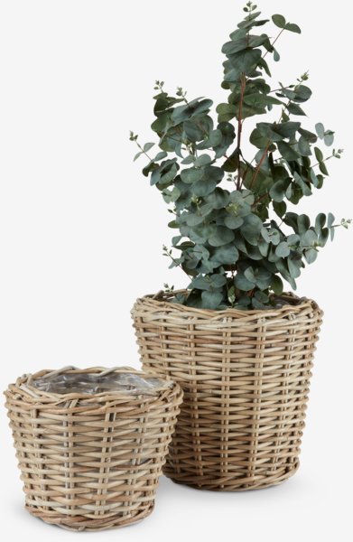 Planter basket RINGTROST D37/32 kubu natural set of 2