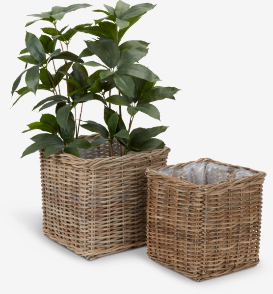 Plantenbak SANSEBIE B40/33 rotan naturel 2 stuks
