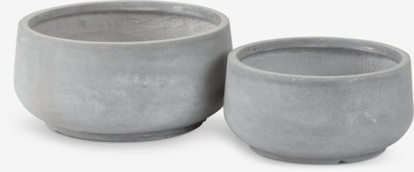 Bac à fleurs TERASSE Ø44/36 gris 2pcs/pcs