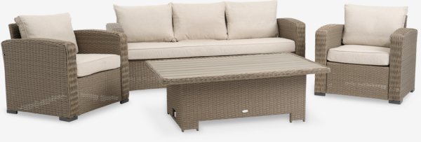 Lounge garnitura VEMB 5 osoba natur