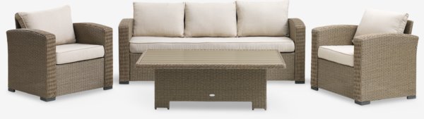 Lounge-Set VEMB 5 Personen natur