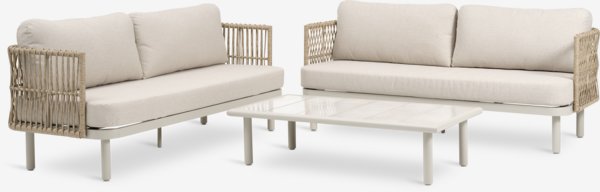 Loungeset EJLBY 5pers. beige