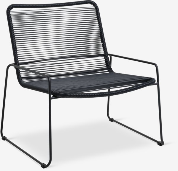 Lounge chair BANDSBJERG black