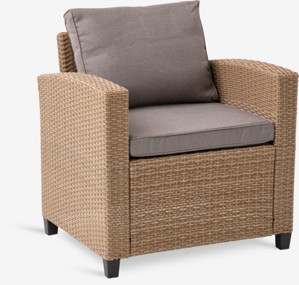 Fauteuil lounge ULLEHUSE naturel