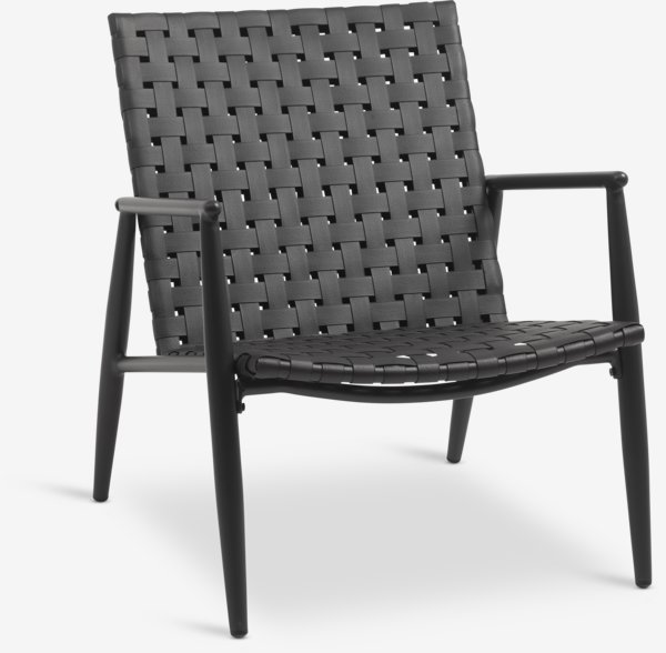 Lounge chair EDDERUP black