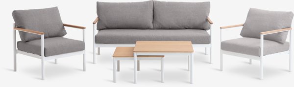 Lounge-Set ODDESUND 5 Personen weiss