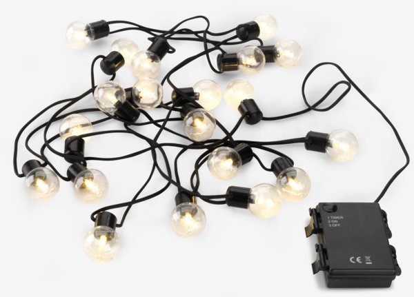 LED string lights GULIRISK L380cm w/20 LED clear