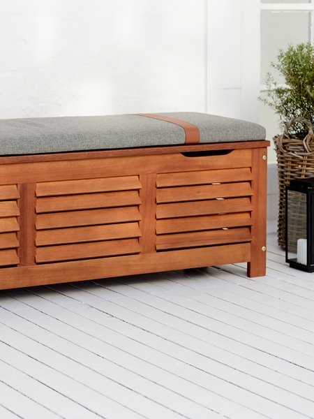 Trädgårdsbox KARLBY B128xH43xD42 hårdträ