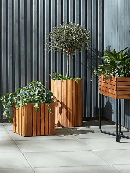 Garden planter MYRHAUK D34xH50 hardwood