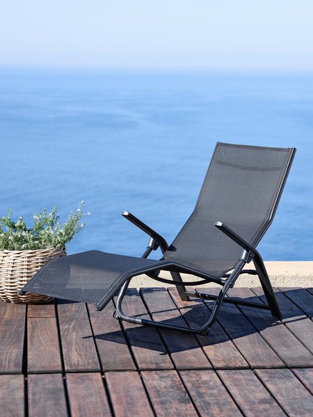 Deckchair LOMMA W63xL130 black