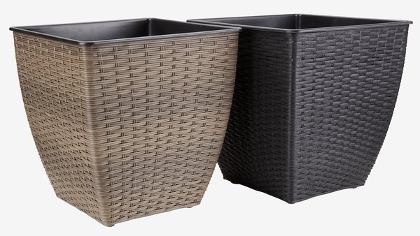 Planter basket ISLOM 38x38x39 assorted