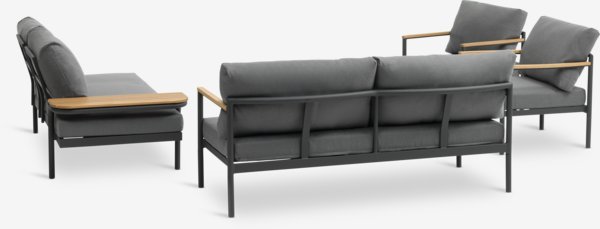 Chaise-longue ODDESUND cinzento