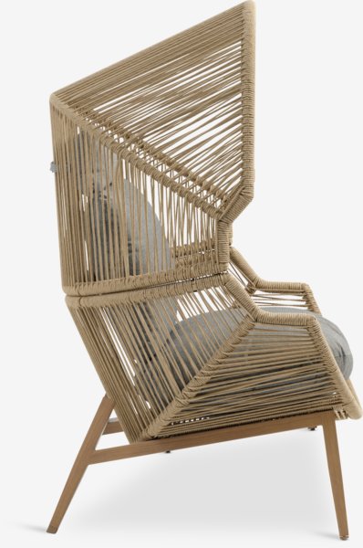 Lounge chair HALVREBENE natural