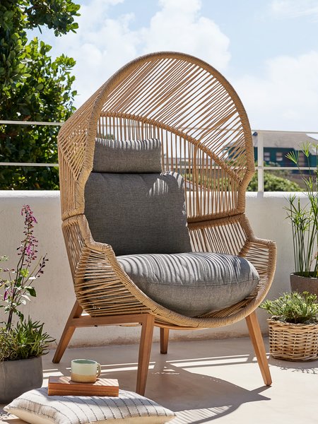 Lounge chair HALVREBENE natural