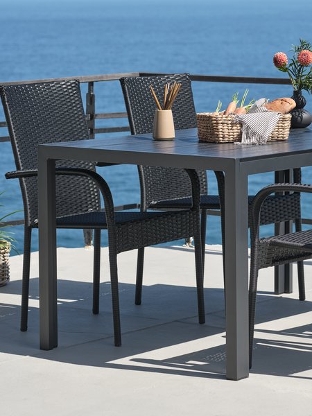 Bahçe masası MADERUP G90xU150 siyah