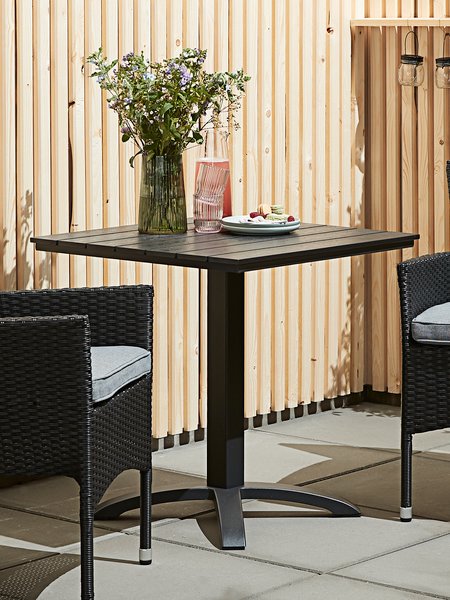 Table bistrot HOBRO l70xL70 noir