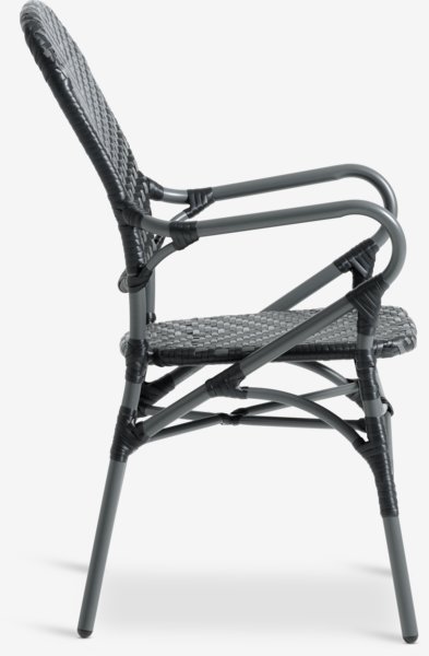 Stapelbar stol SAKSBORG grå