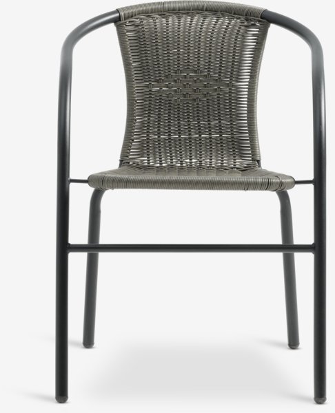 Stohovateľná stolička GRENAA čierna