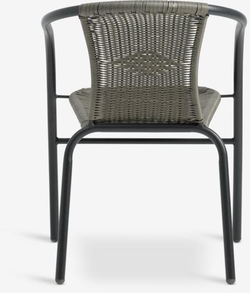 Rakásolható kerti szék GRENAA fekete