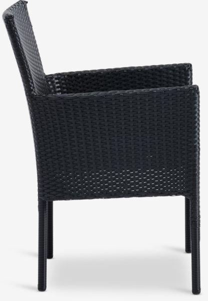 Rakásolható kerti szék AIDT fekete