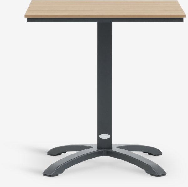 HOBRO L70 table naturel + 2 LOMMA chaises noir