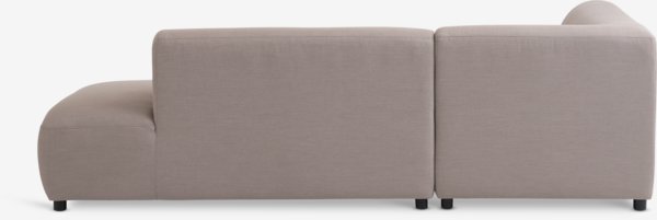 Ensemble lounge DALER gris + VEDBY 5pers. 4 saisons beige