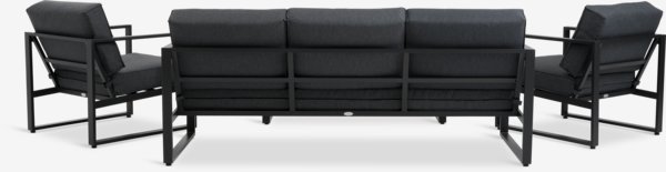 Lounge set VONGE 5-seater black