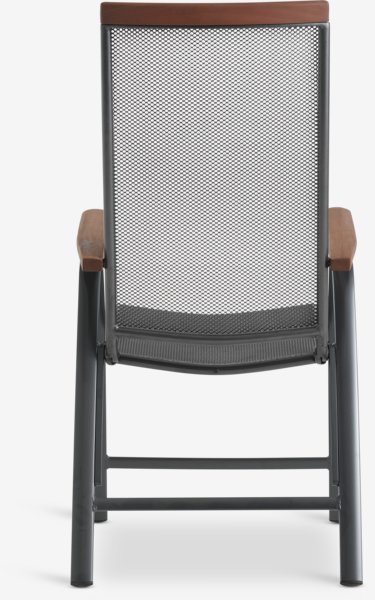 Καρέκλα ανακλινόμενη LARVIK γκρι