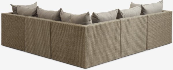 Lounge-Set RAVNDRUP 5 Personen natur