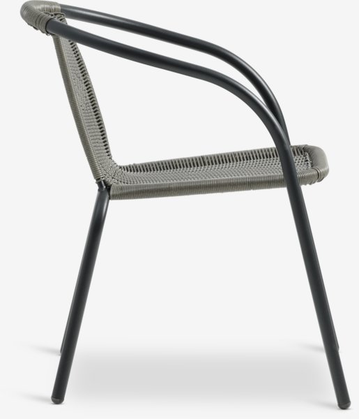 Stohovateľná stolička GRENAA čierna