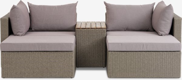 Modulares Lounge-Set ABED 4 Personen natur