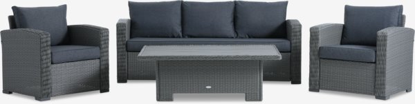 Set lounget STAVERN 5 posti grigio