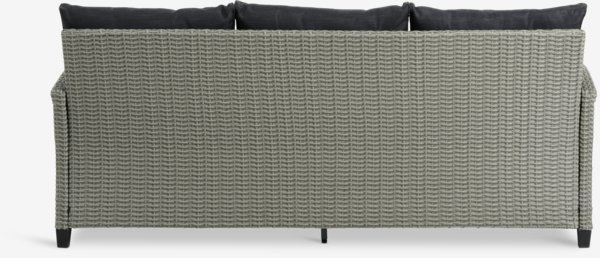 Loungesoffa ONDRUP m/schäslong 3-sits grå