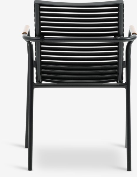 RANGSTRUP Ø130 table naturel/noir+ 4 NABE chaises noir