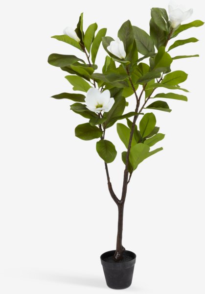Planta artificial SPINDEL A120cm verde/blanco magnolia