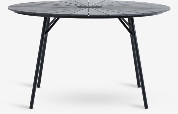 Tuintafel RANGSTRUP Ø130 zwart/zwart