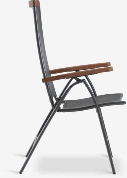 LARVIK Ø120 stol + 4 LARVIK podesiva stolica siva