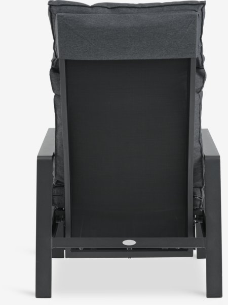 Garden lounge chair VONGE black