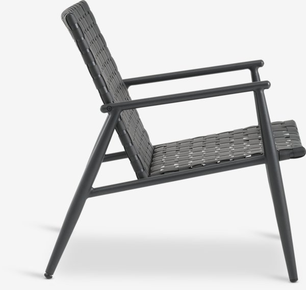 Lounge chair EDDERUP black