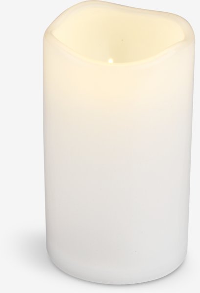 Candela LED SOREN Ø8xH10 cm bianco