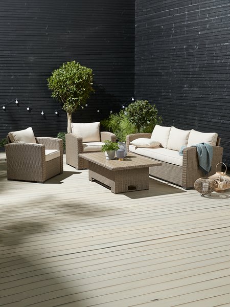 Lounge-Set VEMB 5 Personen natur