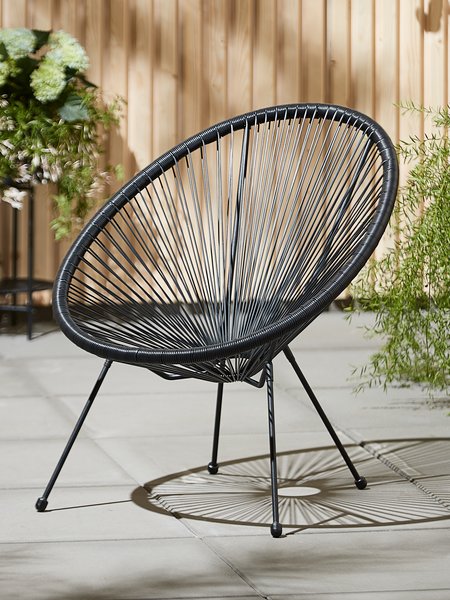 Poltrona da giardino UBBERUP nero