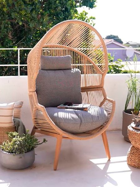 Lounge chair HALVREBENE natural