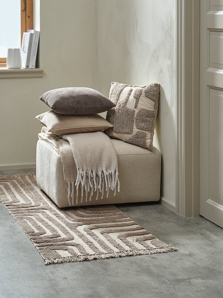 Tapis BERGASTER 65x200 gris chaud/beige