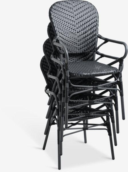 Stacking chair SAKSBORG grey