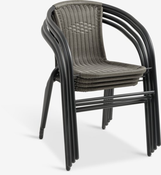 Chaise empilable GRENAA noir