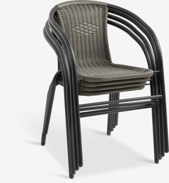 Silla apilable GRENAA negro